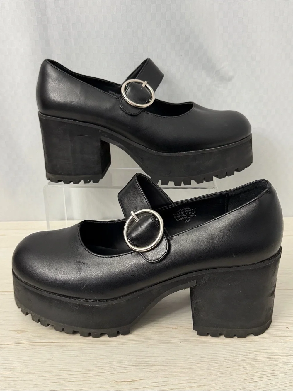 Current Mood Damnation Platform Mary Jane Shoes Size 11 Y2K Goth Dark Academia